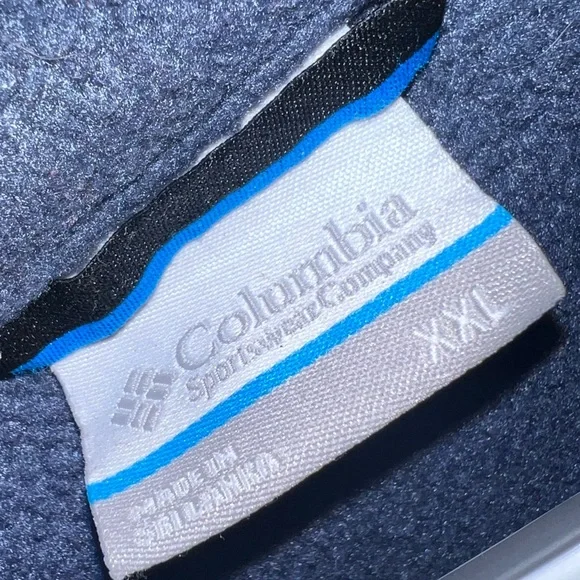 Columbia Men's Full Zip Up Fleece Mock Neck Jacket Navy Blue - Picture 3 of 3